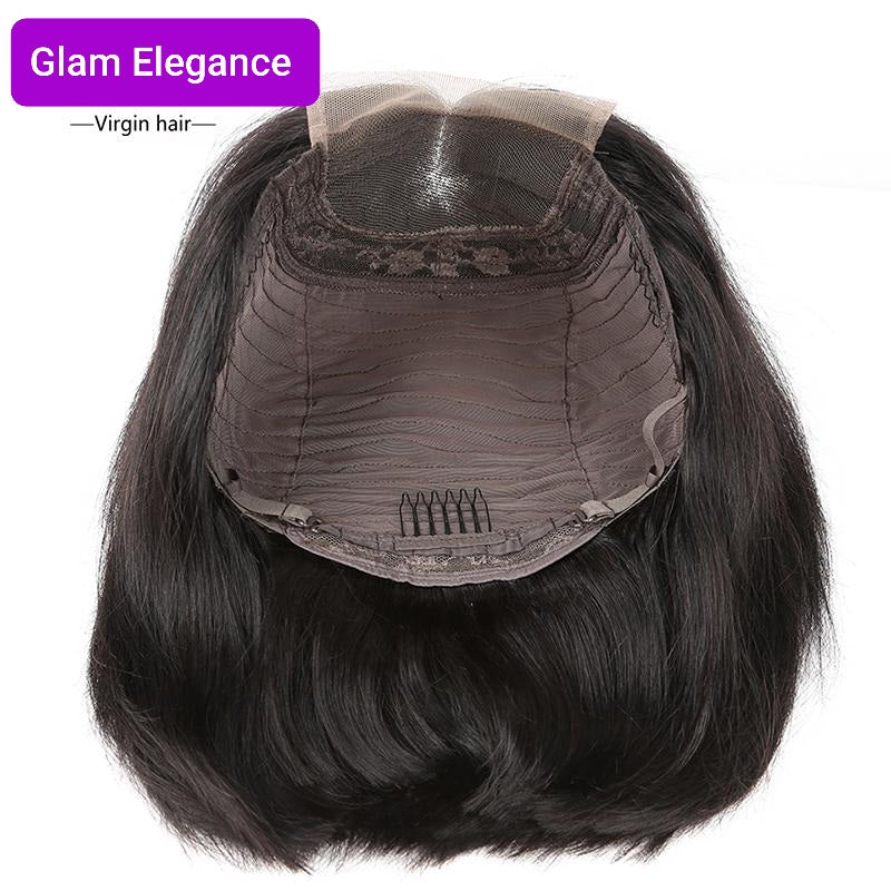 GlamE Premium AAA Straight Bob Lace Closure Wig