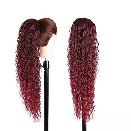 Water Wave Curly Drawstring Ponytail 28"