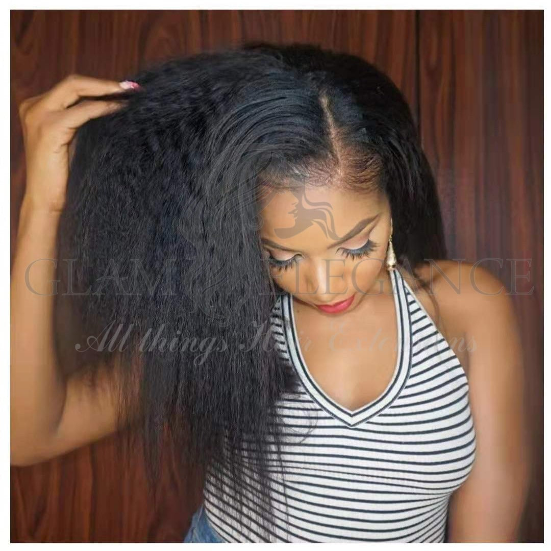Clip in 100% Remy Kinky Straight 18"