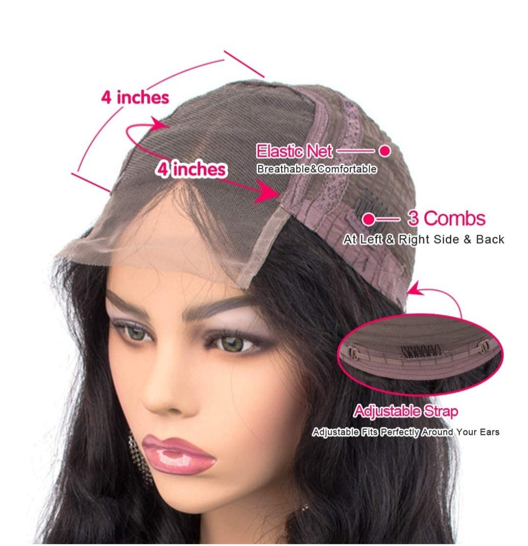 GlamE Premium A Lace Frontal Part Bob Wig 12"