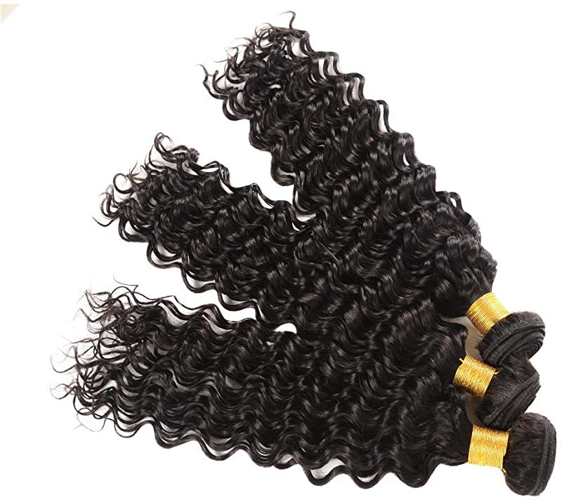 Glam Elegance Deep Wave A grade 3Bundles Remy Human Hair Extension