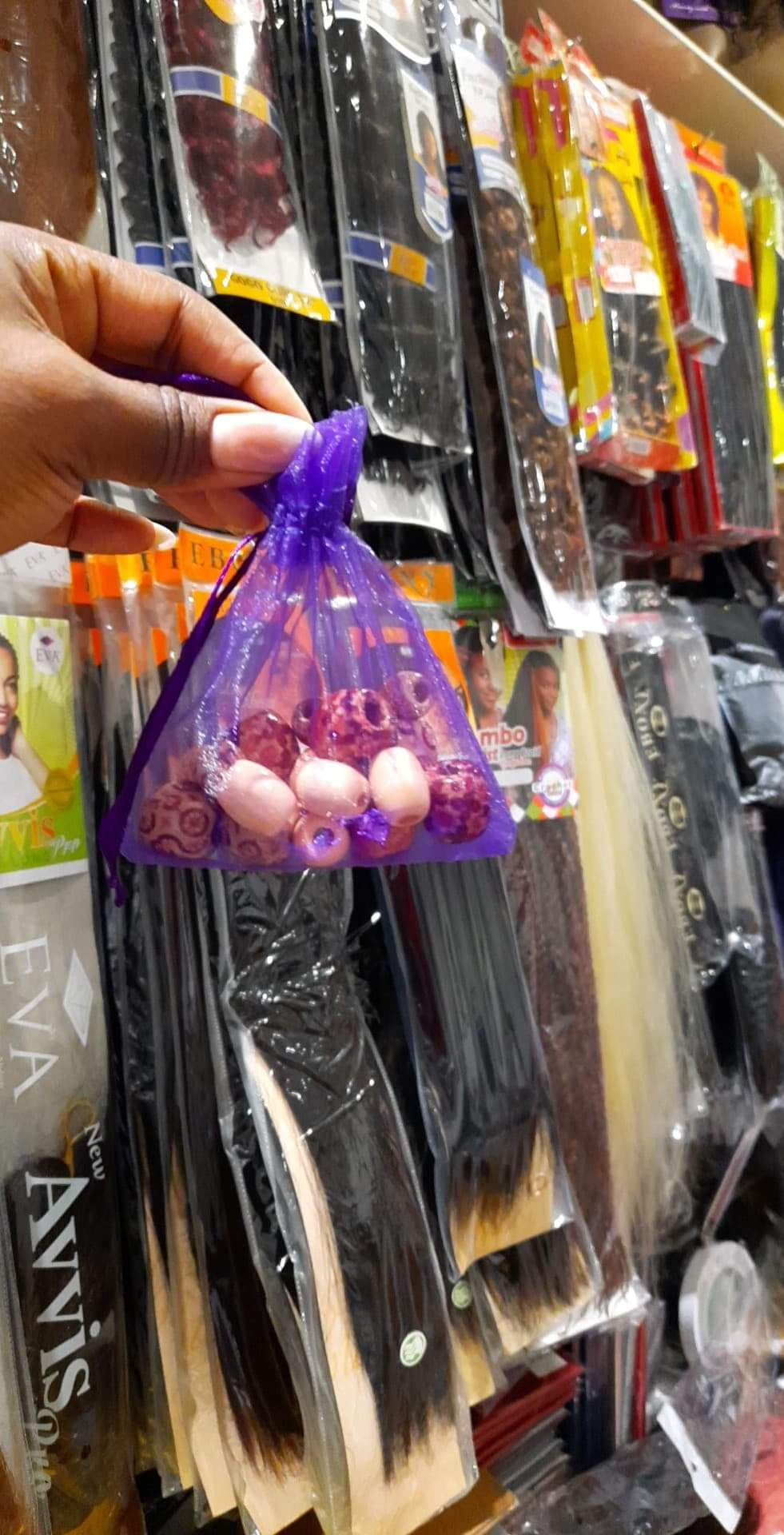 Wooden beads for braids