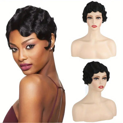 Pixie Short Wavy Wig