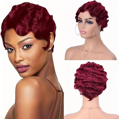 Pixie Short Wavy Wig