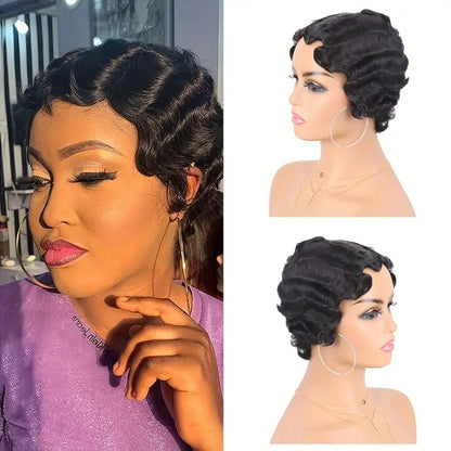 Pixie Short Wavy Wig