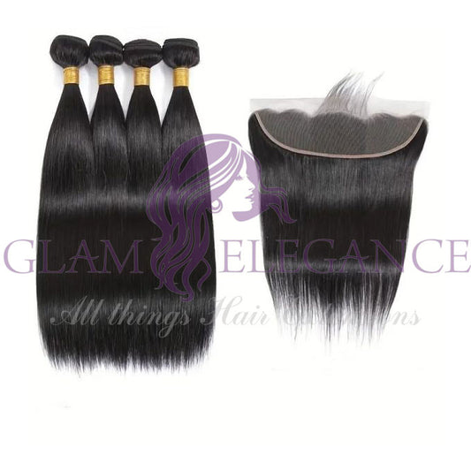 Glam Elegance Brazilian Hair 1 Bundle Natural colour Straight Human Hair Weave