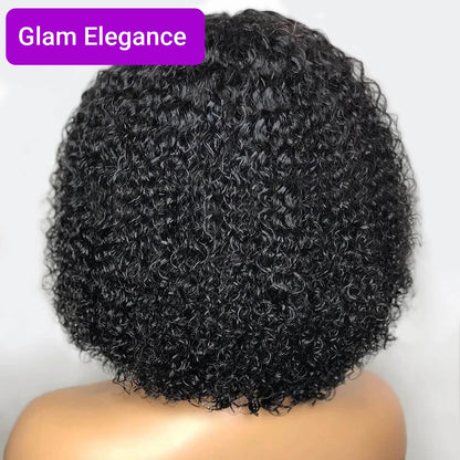 Glam Elegance Premium AAA Jerry Curl Lace Closure Bob Wig