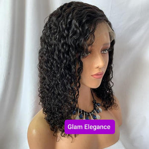 Glam Elegance Premium AAA Short Curly Lace Front Bob Wig