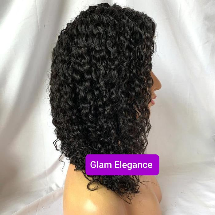 Glam Elegance Premium AAA Short Curly Lace Front Bob Wig