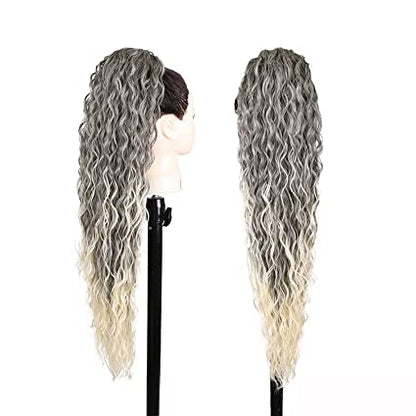 Water Wave Curly Drawstring Ponytail 28"