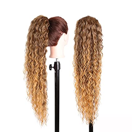 Water Wave Curly Drawstring Ponytail 28"