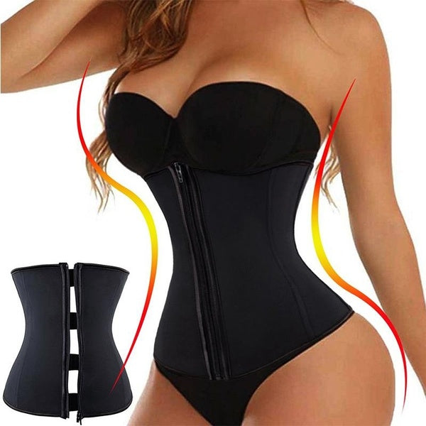Latex Waist Trainer with Zipper – HairByRay