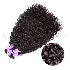 Glam Elegance Deep Wave 3Bundles With 4x4 Lace Closure Remy Human Hair Extension