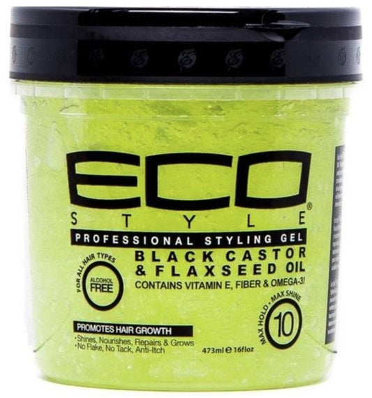 Eco Style Black Castor & Flaxseed Oil Styling Gel 16 oz