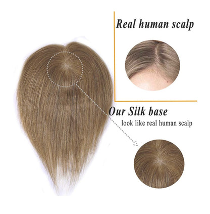 Silk base topper, clip in hair piece