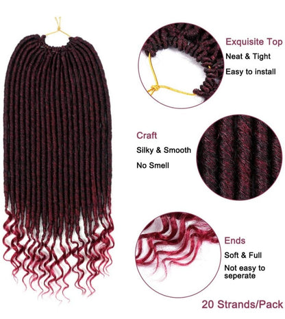 Faux Locs Crochet Hair 20 Inch Straight