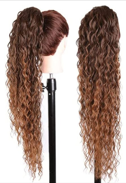 Water Wave Curly Drawstring Ponytail 28"