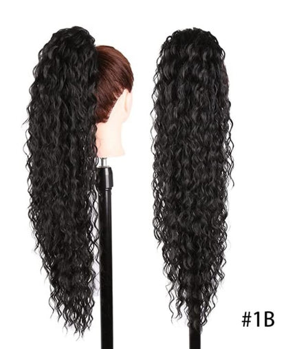 Water Wave Curly Drawstring Ponytail 28"