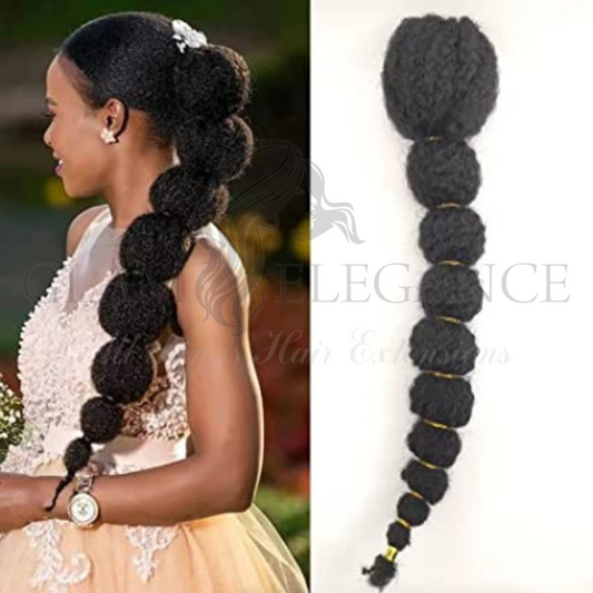 18inch Braided Drawstring Ponytail #1B (N)