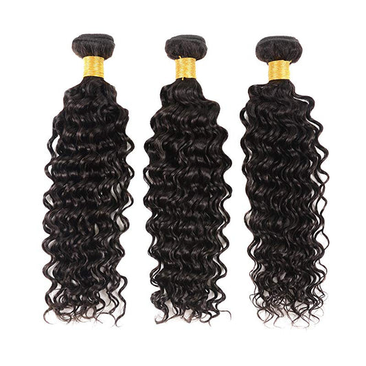 Glam Elegance Deep Wave A grade 3Bundles Remy Human Hair Extension